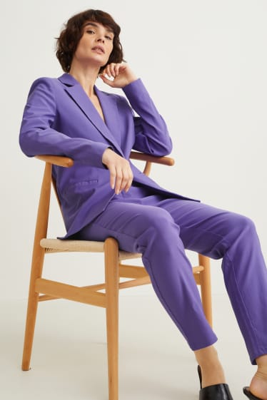 Dames - Blazer - relaxed fit - paars