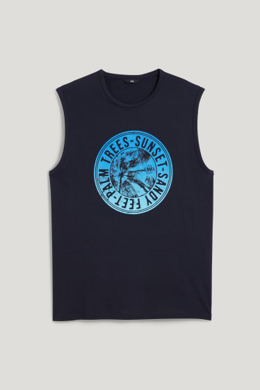 Heren - Tanktop - donkerblauw