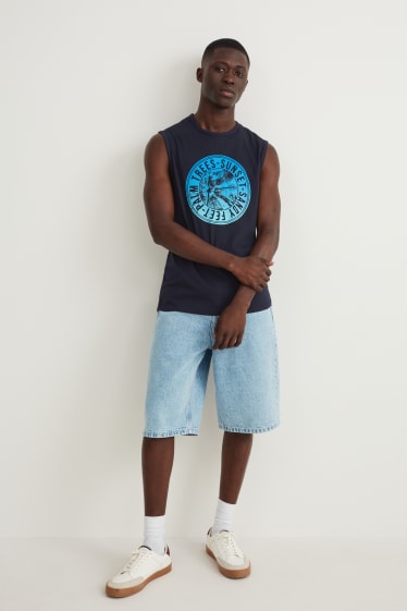 Heren - Tanktop - donkerblauw