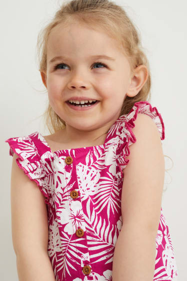 Toddler Girls - Set - top en korte broek - 2-delig - fuchsiarood