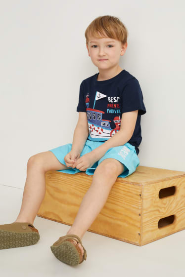 Toddler Boys - Multipack 3 buc. - tricou cu mânecă scurtă - albastru închis