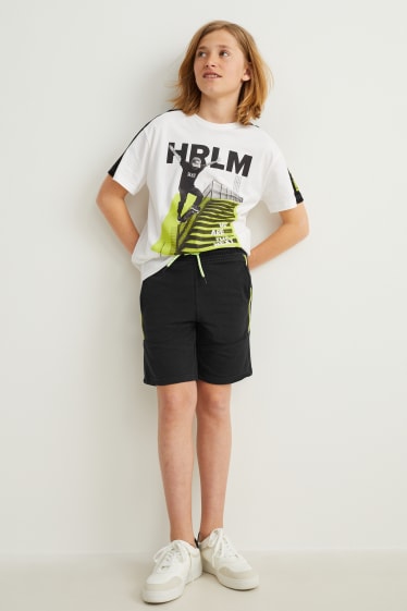 Reverskraag - Set van 3 - sweatshort - donkergrijs