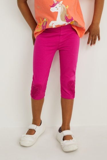 Toddler Girls - Multipack of 3 - capri leggings - dark rose
