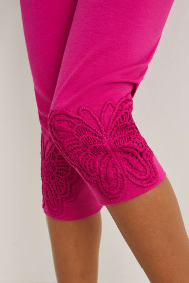 Toddler Girls - Multipack of 3 - capri leggings - dark rose