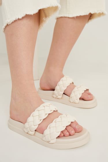 Mujer - Sandalias - polipiel - blanco roto