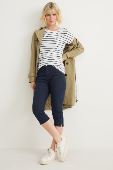Donna - T-shirt - a righe - blu scuro / bianco