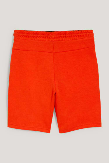 Reverskraag - Bermuda van sweatstof - oranje