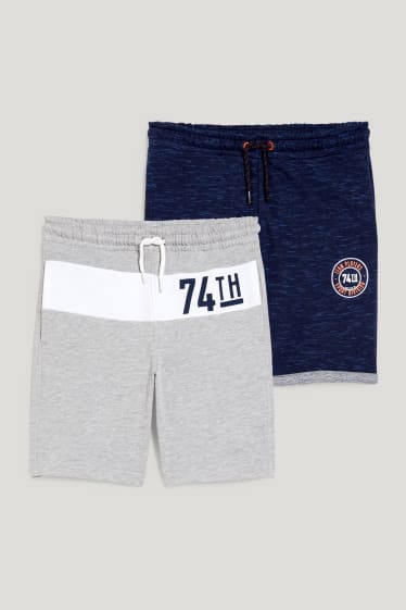 Kids Boys - Multipack 2er - Sweatshorts - hellgrau-melange