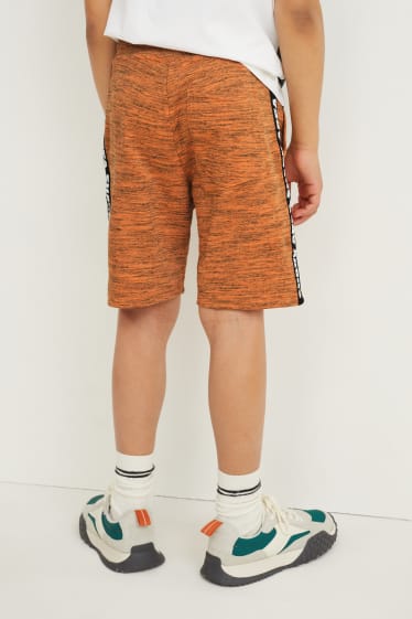 Reverskraag - Bermuda van sweatstof - oranje