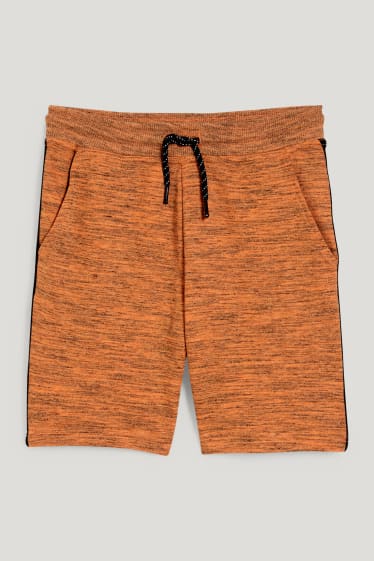 Reverskraag - Bermuda van sweatstof - oranje