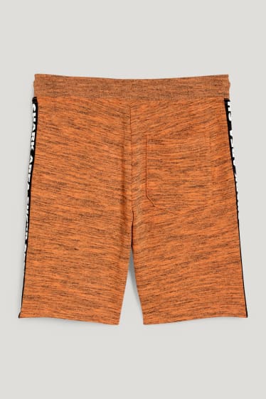 Reverskraag - Bermuda van sweatstof - oranje