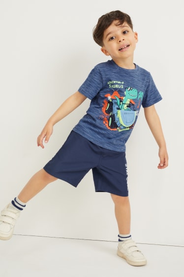 Toddler Boys - Dino - Kurzarmshirt - blau