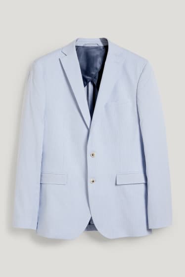 Bărbați - Sacou modular - slim fit - cu dungi - albastru deschis