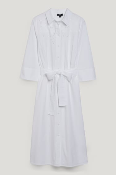 Femmes - Robe-chemisier - blanc