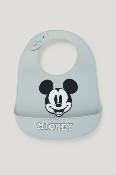 Baby Girls - Mickey Mouse - bavetă din silicon - verde deschis