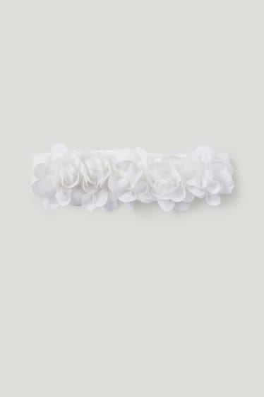 Baby Girls - Fascia per capelli - neonate - bianco crema