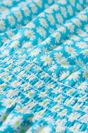 Bambine: - Tuta - a fiori - blu