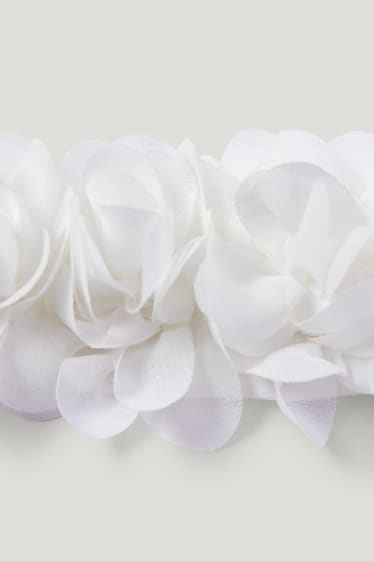 Baby Girls - Fascia per capelli - neonate - bianco crema