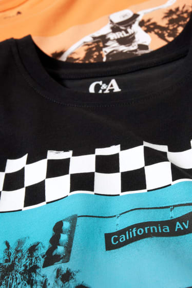 Reverskraag - Set van 2 - T-shirt - zwart
