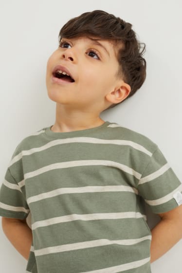 Toddler Boys - Kurzarmshirt - gestreift - grün