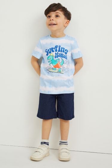 Exclusief online - Set van 2 - T-shirt - donkerblauw