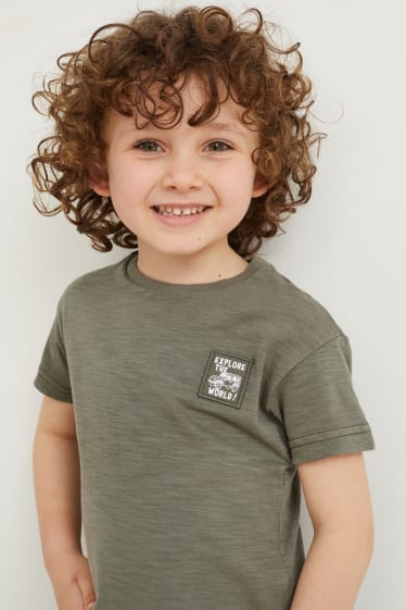 Exclusief online - Set van 2 - T-shirt - donker oranje