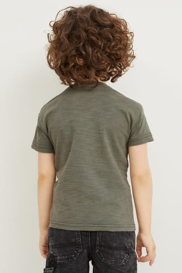 Exclusief online - Set van 2 - T-shirt - donker oranje