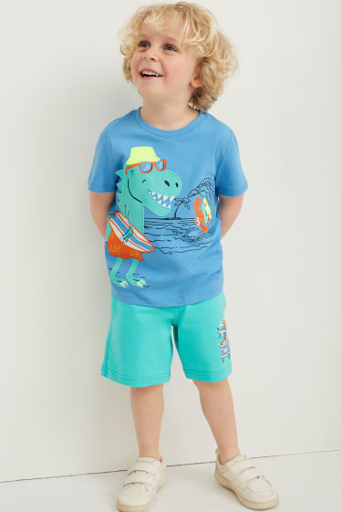 Toddler Boys - Dino - Kurzarmshirt - blau