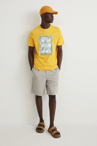 Hombre - Camiseta - amarillo