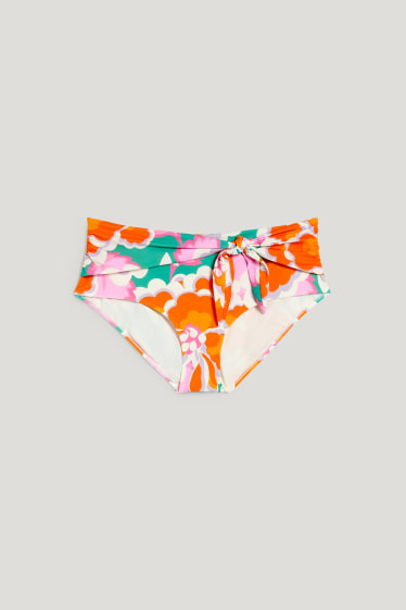 Mujer - Braguita de bikini - mid waist - LYCRA® XTRA LIFE™ - de flores - naranja