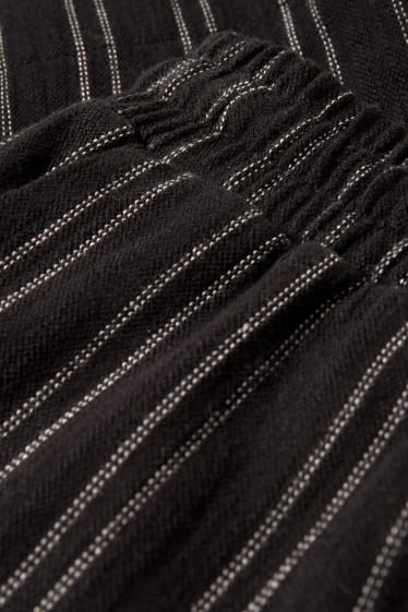 Damen - Shorts - gestreift - schwarz