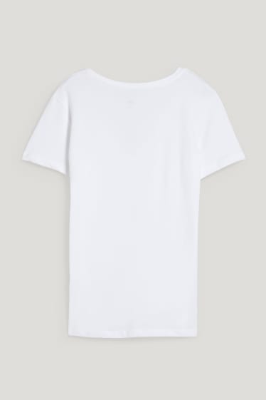 Damen - Basic-T-Shirt - weiß
