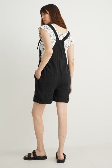 Women - Maternity dungarees - black