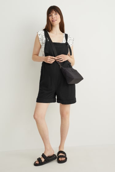 Women - Maternity dungarees - black