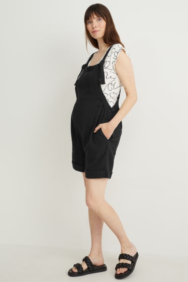 Women - Maternity dungarees - black