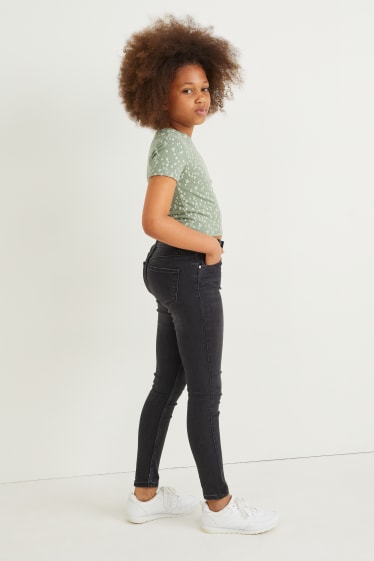 Filles - Super skinny jean - jean gris foncé