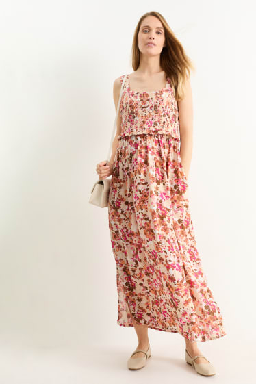 Femmes - Robe d’allaitement - à fleurs - rose