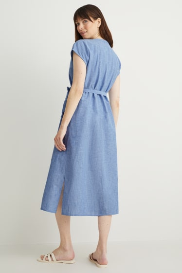 Femmes - Robe-chemisier d’allaitement - bleu