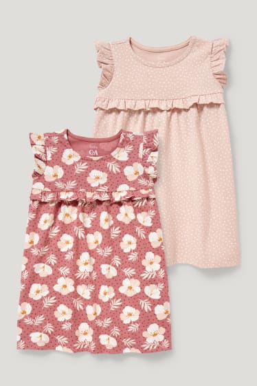 Baby Girls - Multipack 2 buc. - rochie bebeluși - cu buline - roz