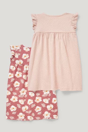 Baby Girls - Multipack 2 buc. - rochie bebeluși - cu buline - roz