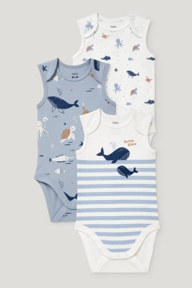 Baby Boys - Multipack 3 buc. - body bebeluși - albastru deschis