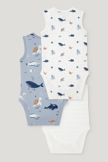 Baby Boys - Multipack 3 buc. - body bebeluși - albastru deschis