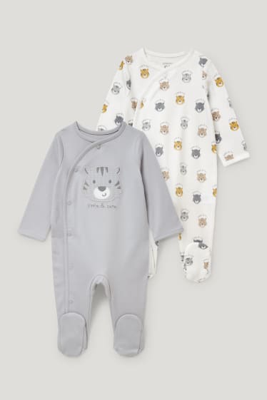 Bébé garçons - Lot de 2 - pyjamas bébé - gris clair