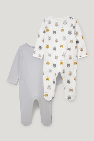 Bébé garçons - Lot de 2 - pyjamas bébé - gris clair