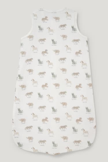 Baby Girls - Sac de dormit bebeluși - 0-6 luni - cu model - alb-crem