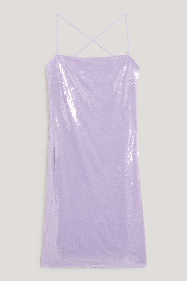 Clockhouse Girls - CLOCKHOUSE - Kleid - Glanz-Effekt - hellviolett