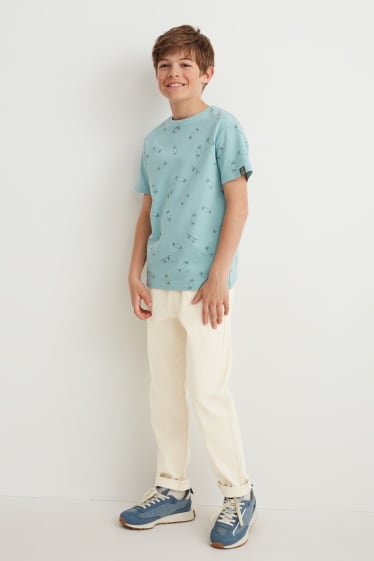 Bambini: - Pantaloni - misto lino - bianco crema