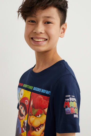 Reverskraag - Super Mario Bros. - T-shirt - donkerblauw