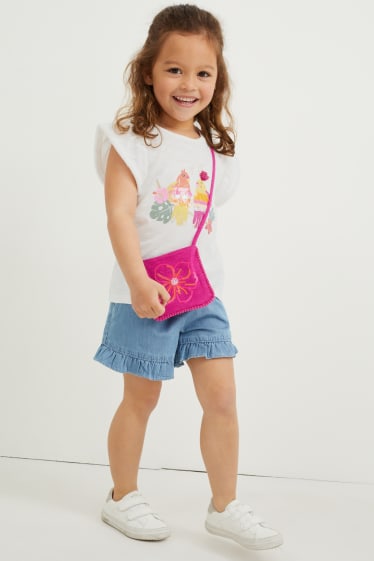 Toddler Girls - Set - Kurzarmshirt und Tasche - 2 teilig - cremeweiß