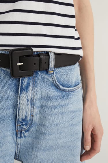 Femmes - Ceinture - similicuir - noir